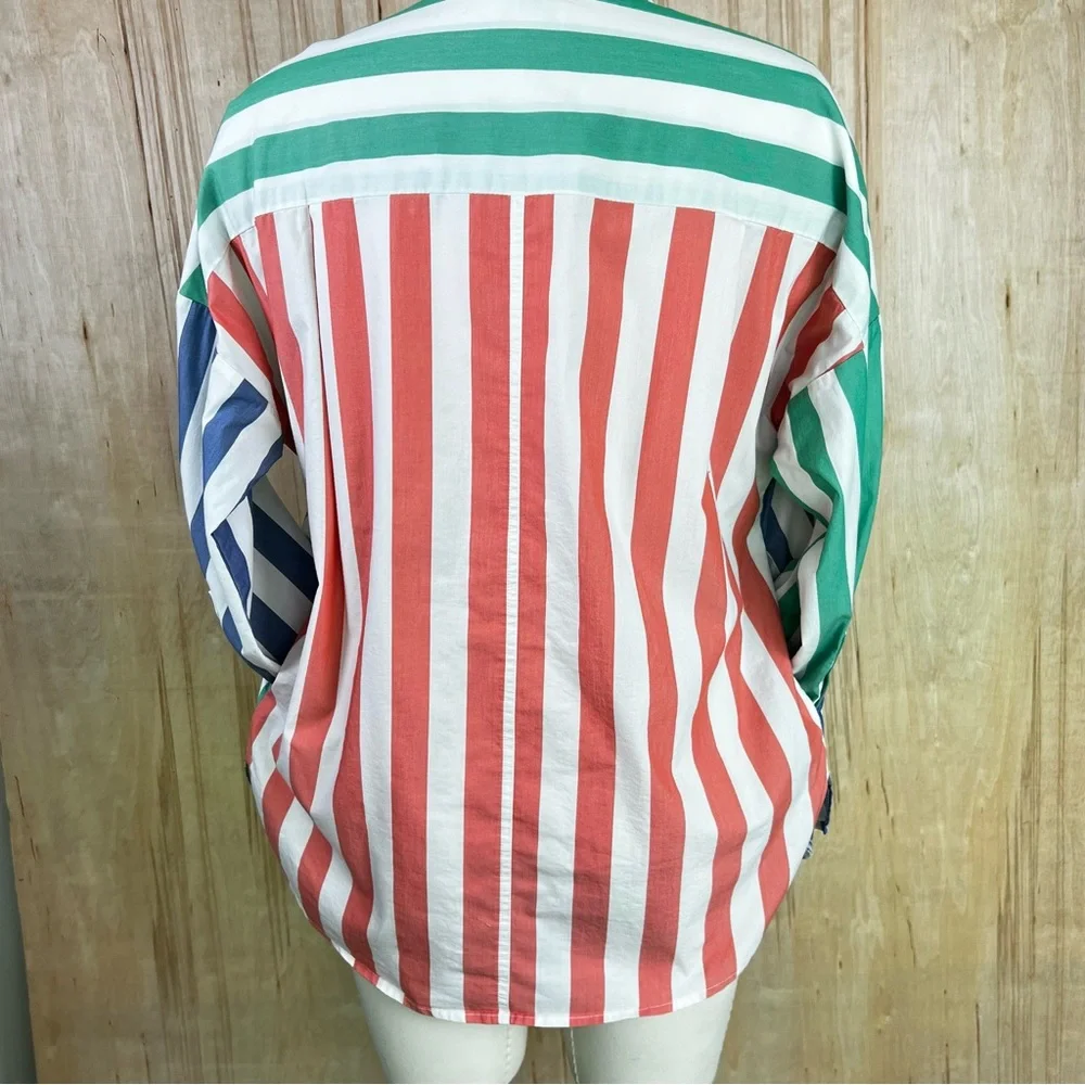 BDG Striped Color Block Button Down - Picture 4 of 5